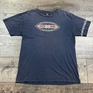 Vintage 90s/Y2K Polo Jeans Co. “Custom Boards” Graphic Surf Tee - Men’s Medium